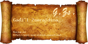 Gaál Zseraldina névjegykártya